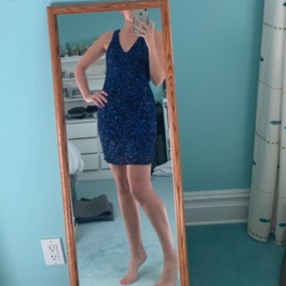 Parker Blue Sparkle Dress - wow!